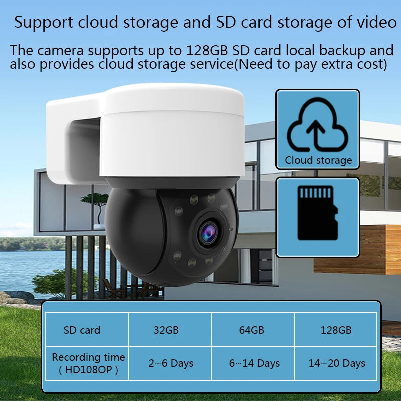 Outdoor Waterproof Wireless 1080P 2MP Camera Tuya Smart Life Home Security PTZ IP Zoom Dome Cameras CCTV Video Surveillance
