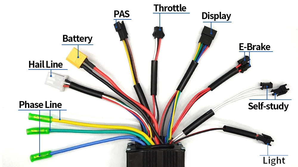 Ebike 17A26A30A40A45A Sinawave Controller 36V/48V LCD DIsplay V889 Wheel Hub Motor 500W-2000W Electric Bicycle Conversion Kit