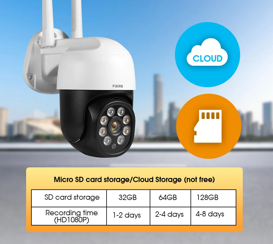 Fuers 8MP 4K IP Camera Outdoor Home Security Auto Tracking AI Human Detection WIFI CCTV Surveillance Camera Work With Tuya Smart