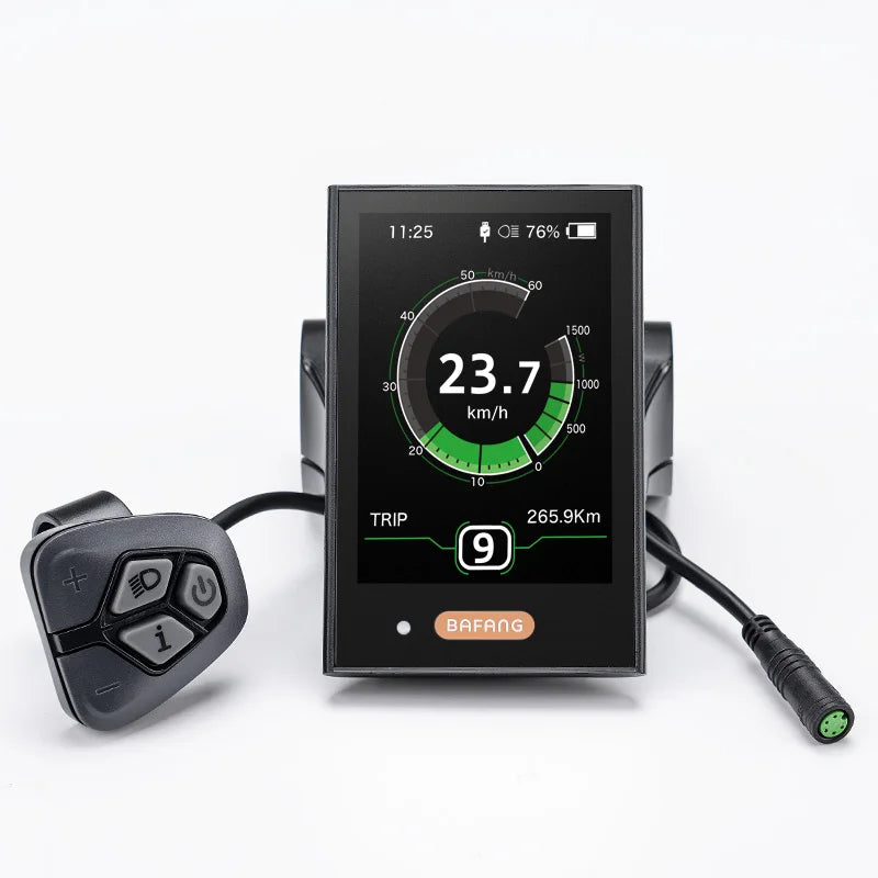 Bafang DPC18 Electric Bike Display with Speedometer USB Charging Port for Mid Drive Motor BBS01B BBS02B BBSHD Speedometer