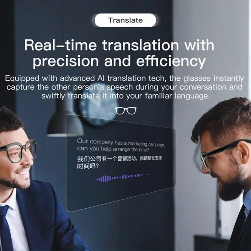 Lenovo 2026 8K HD AI Smart Glasses Multifunctional Translation Photo Video Record Bluetooth Call Music Player Camera Glasses New