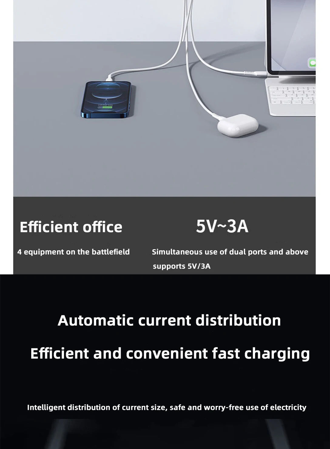 White universal wall USB C socket, 20W type-c 4 port 18W USB plug adapter socket, wall mount EU 220 volt power socket