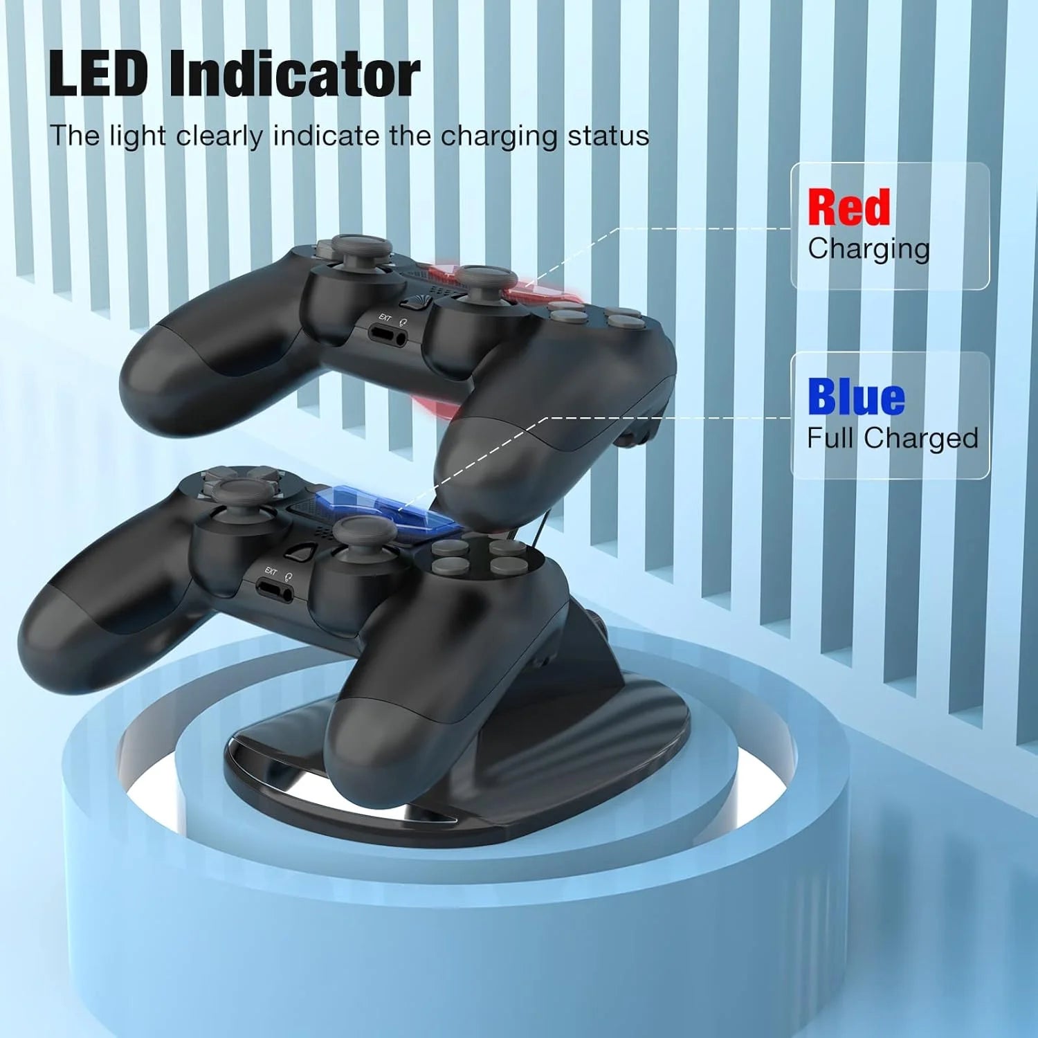 For PS4 Controller Charger Dual Charging Dock Fast Charging Station Charger Stand For PlayStation4/PS4 Pro/PS4 Slim Accessories