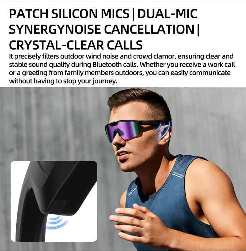 2026 New AI Sport Cycling Smart Glasses 80MP Camera 1200P HD Video Bluetooth 5.3WiFi Open Ear Riding Speaker Real-Time Translate