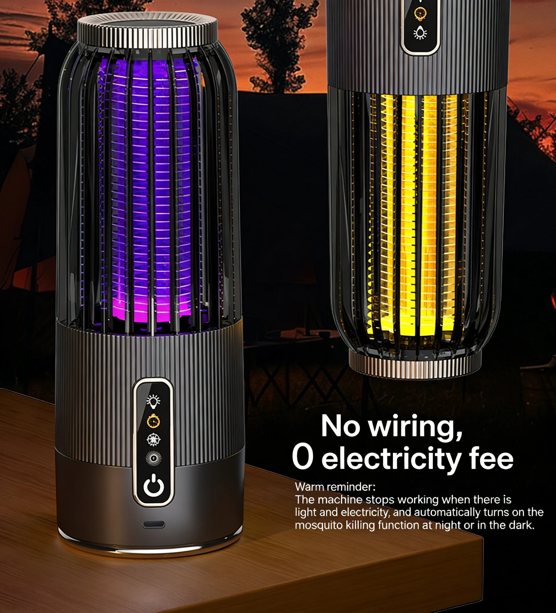 Outdoor Solar Energy Mosquito Killer Camping lamp Upgrade Household Mosquito Repellent USB Rechargeable Portable Insect Killer