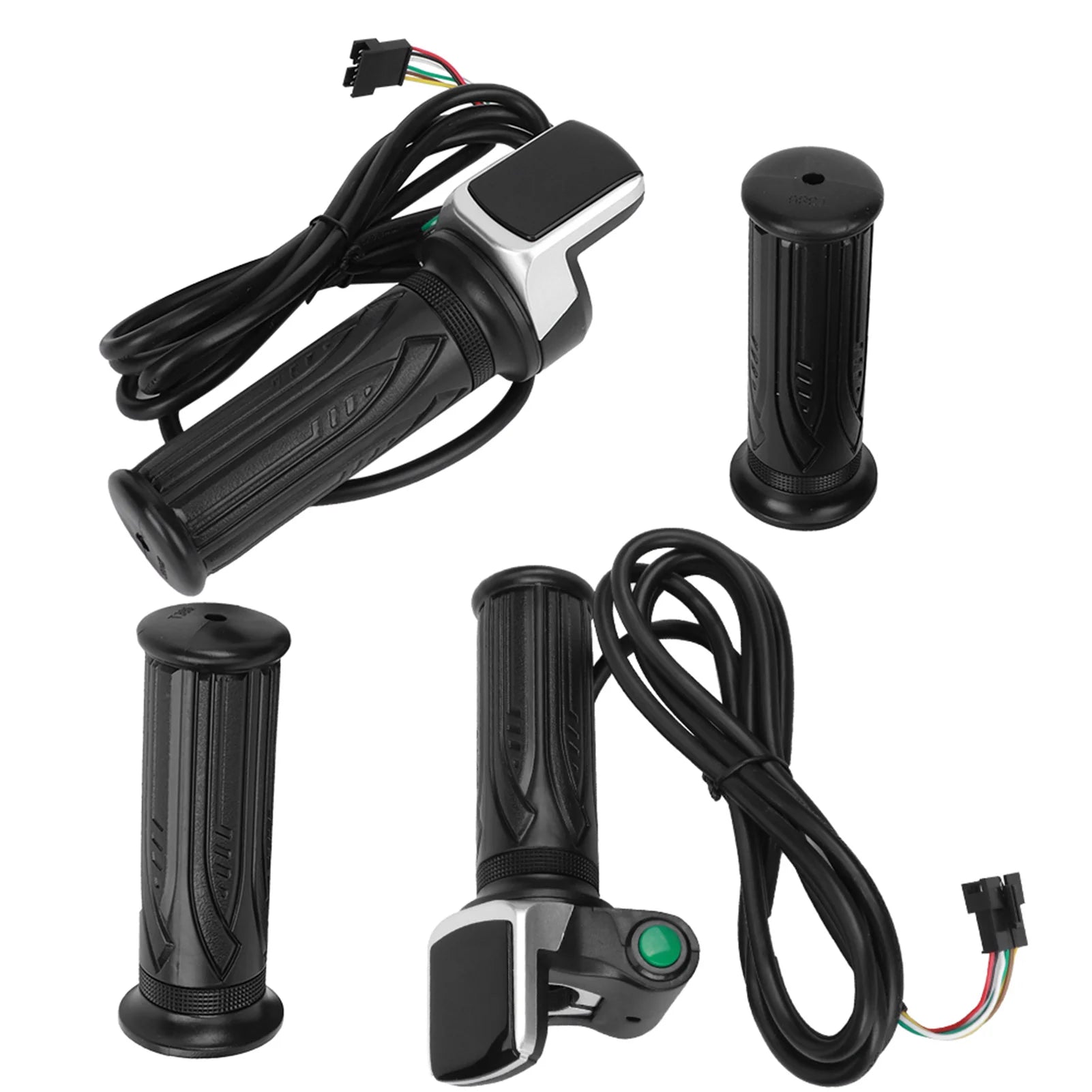 New 36V/48V LCD Electric Quantity Display with Switch EBike Speed Governing Throttle Grip 6 Cores Electric Throttle Grip