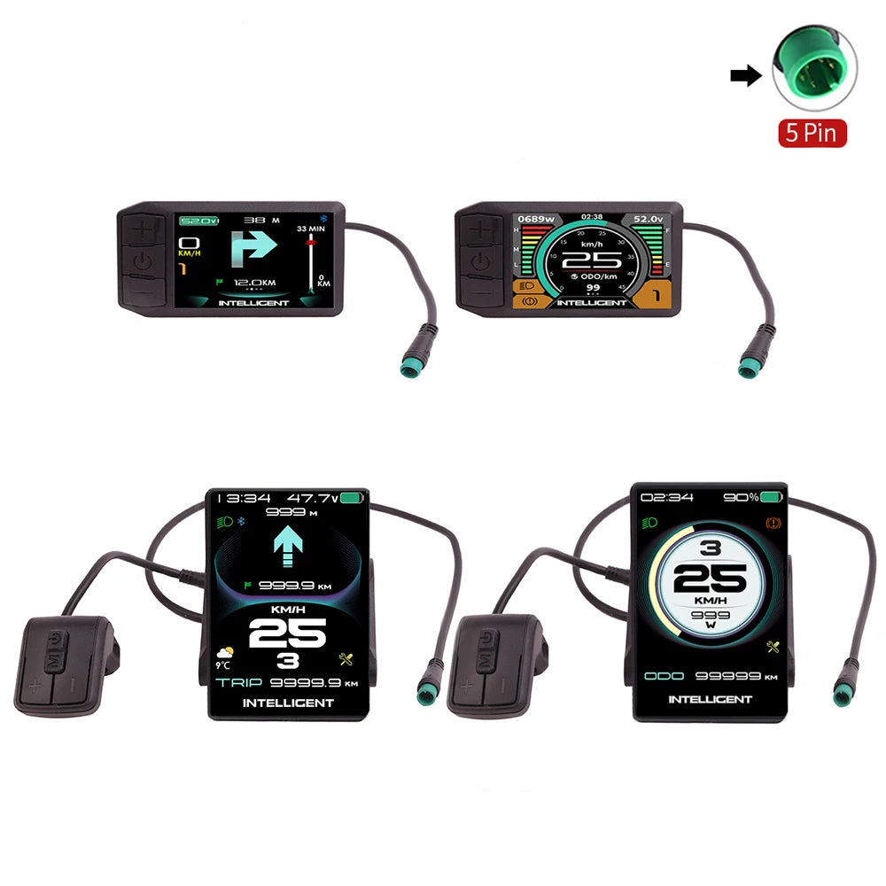Electric Bicycle Instrument, 5S UART Protocol, LCD 600C 860C P860C Display,For Mate E-bike 5Pin Male , Motor Kit, 500MM