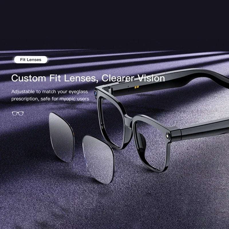 Lenovo 2026 8K HD AI Smart Glasses Multifunctional Translation Photo Video Record Bluetooth Call Music Player Camera Glasses New