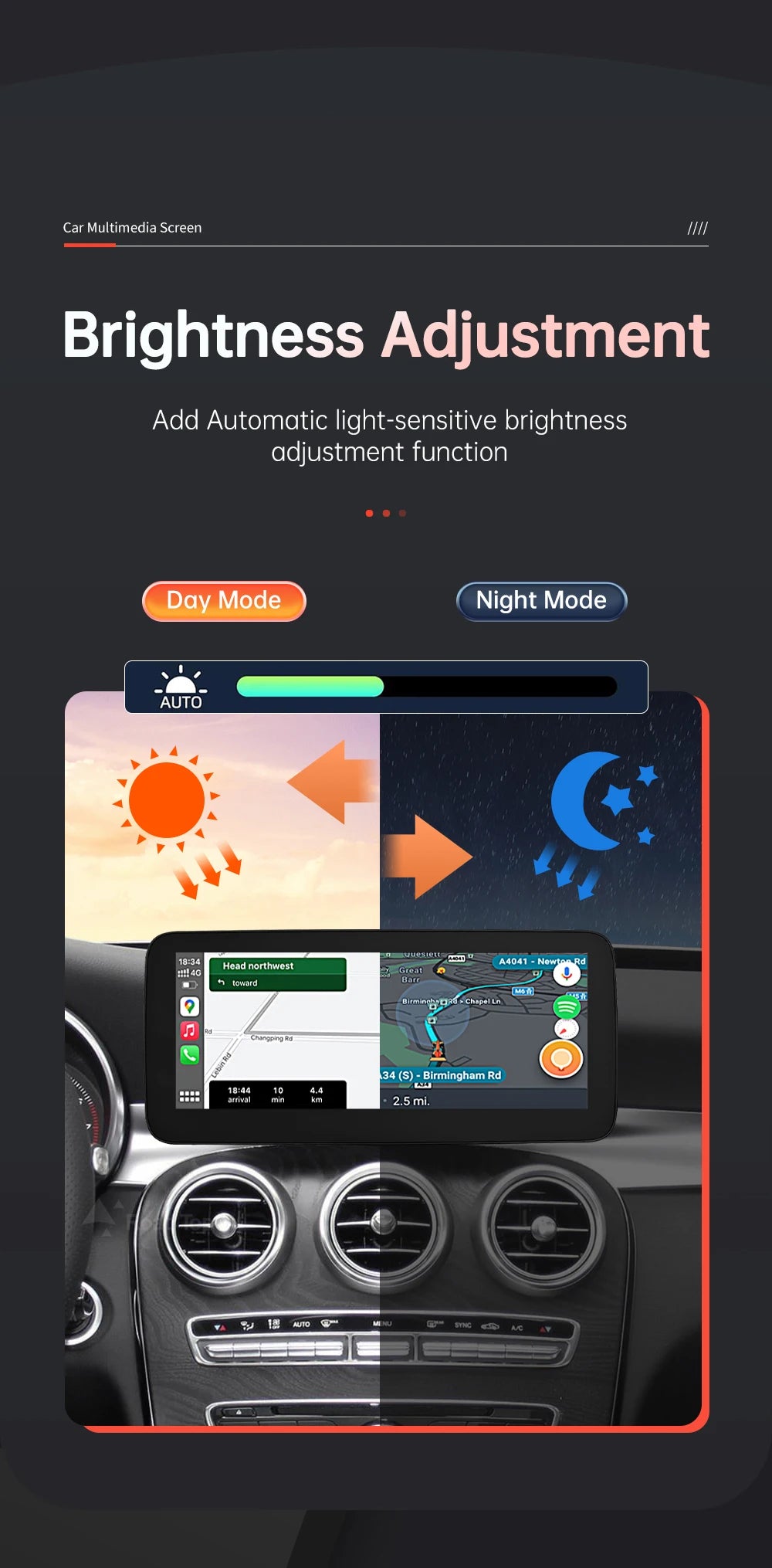 Wireless CarPlay Android Auto Multimedia Screen for Mercedes-Benz C Class W205 GLC V Class W447 A W176 CLA GLA 2015-2018 NTG5.0