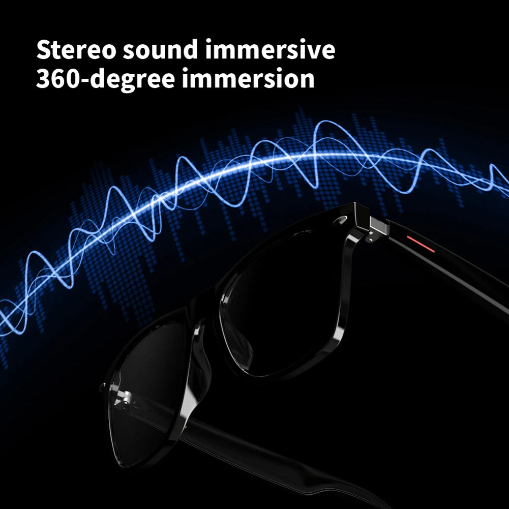 Outdoor Smart BT Glasses AI Voice Assistant Glasses Open Ear Sound Mic and Speakers Sport Glasses Touch Control Sunglasses