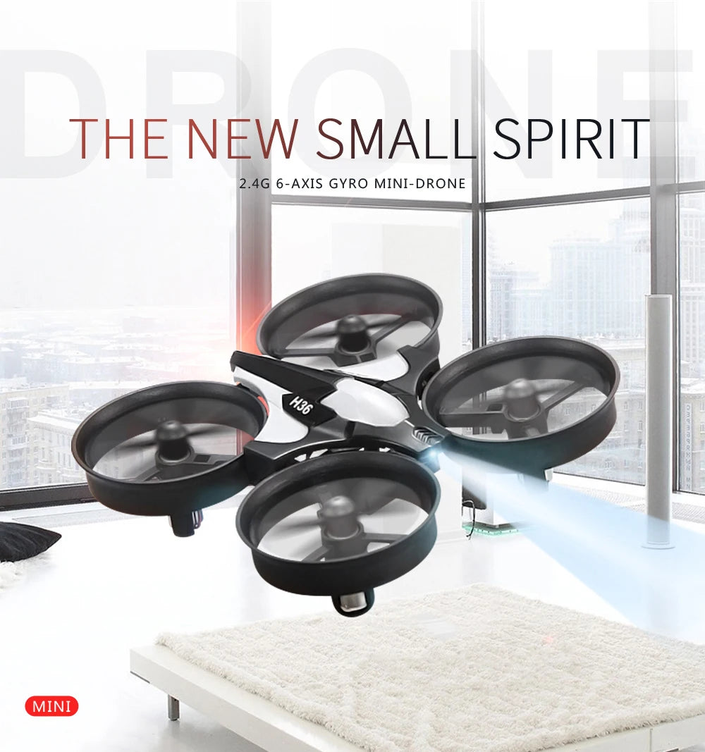 H36 Mini Drone 6-Axis Headless FPV Drones Pocket Remote Control Helicopter Plane RC Dron Quadcopter Toys Christmas Gift for Kids