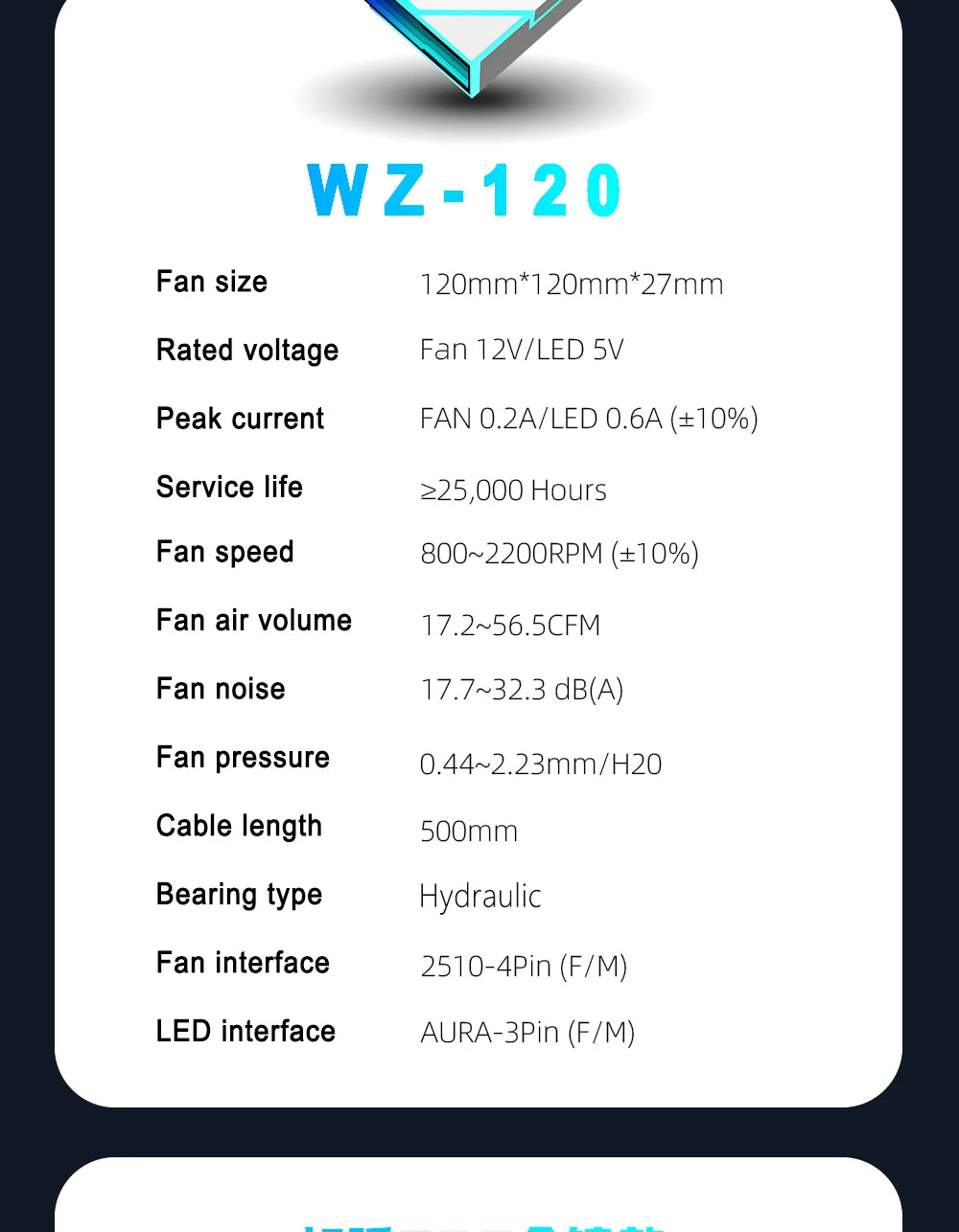 ICE Whale WZ-120/240/360 PC Case Fan  ARGB Motherboard Sync combination structure Cold Exhaust Cooling Fan ventilador