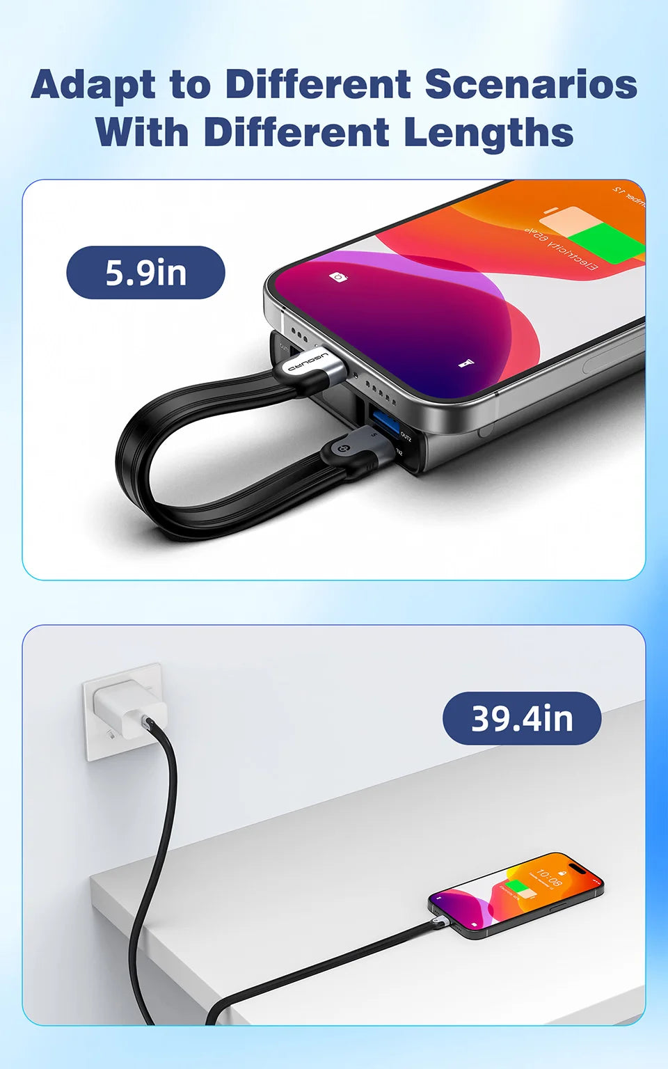 UGOURD Thunderbolt5 80Gbps Cable USB5 USB 4-V2 Type-C Thunderbolt 0.15m 1m 240W Fast Charging Cable For SSD Enclosure USB-C Hub