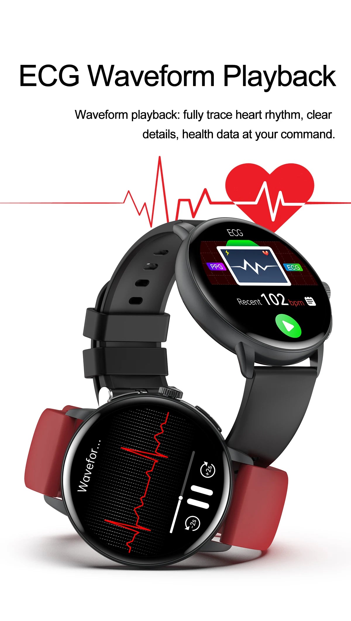 2026 New AI Accurate Diagnosis Body Fat Uric Acid BP ECG SmartWatch HD AMOLED Screen call Sport Health Smart watch For Men women