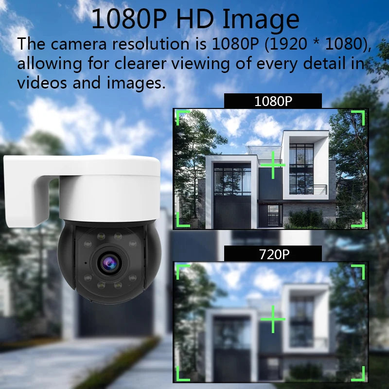 Outdoor Waterproof Wireless 1080P 2MP Camera Tuya Smart Life Home Security PTZ IP Zoom Dome Cameras CCTV Video Surveillance