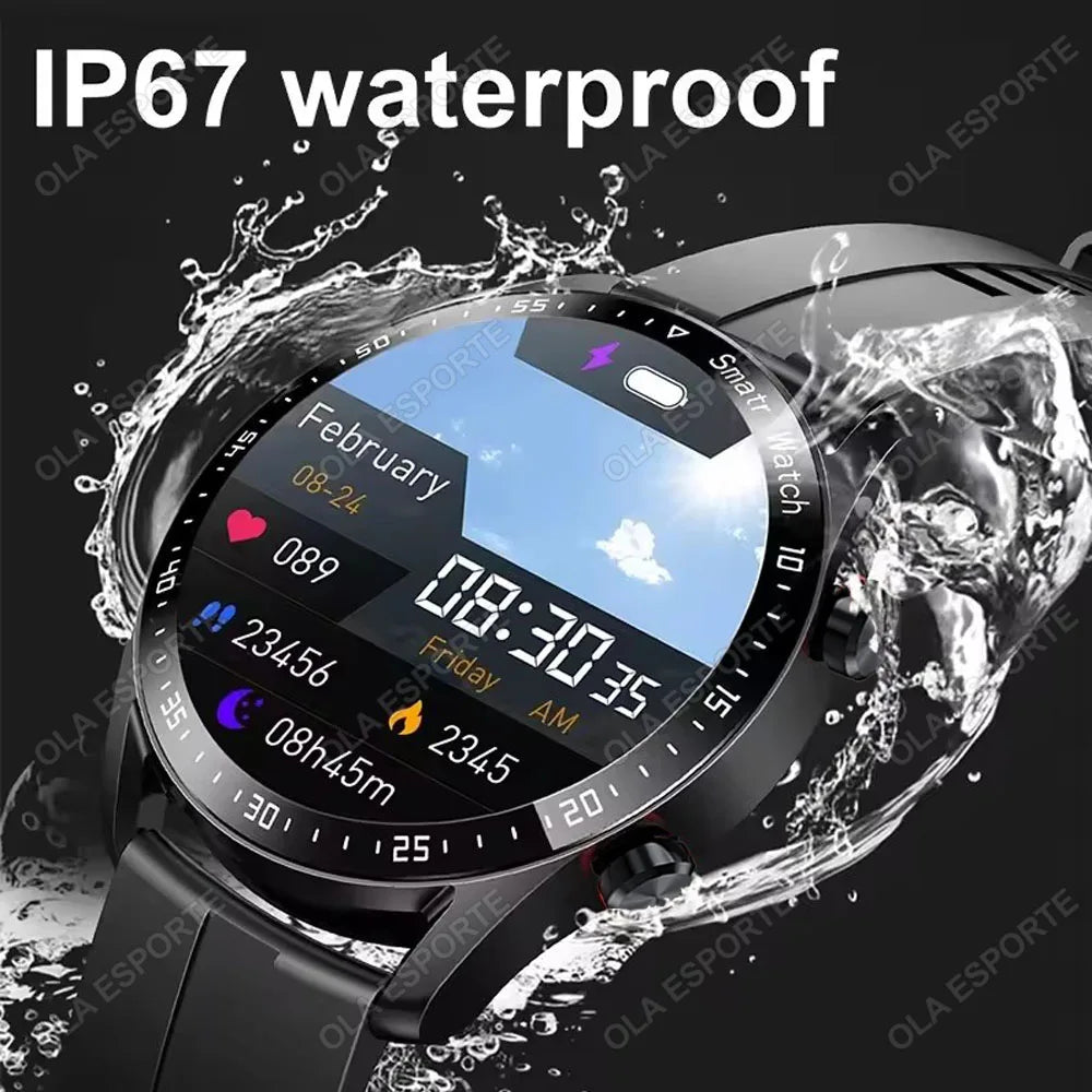 ECG+PPG Bluetooth Call Smart Watch Men Laser Health Blood Pressure Fitness Sports Watches Man Sports IP67 Waterproof Smartwatch