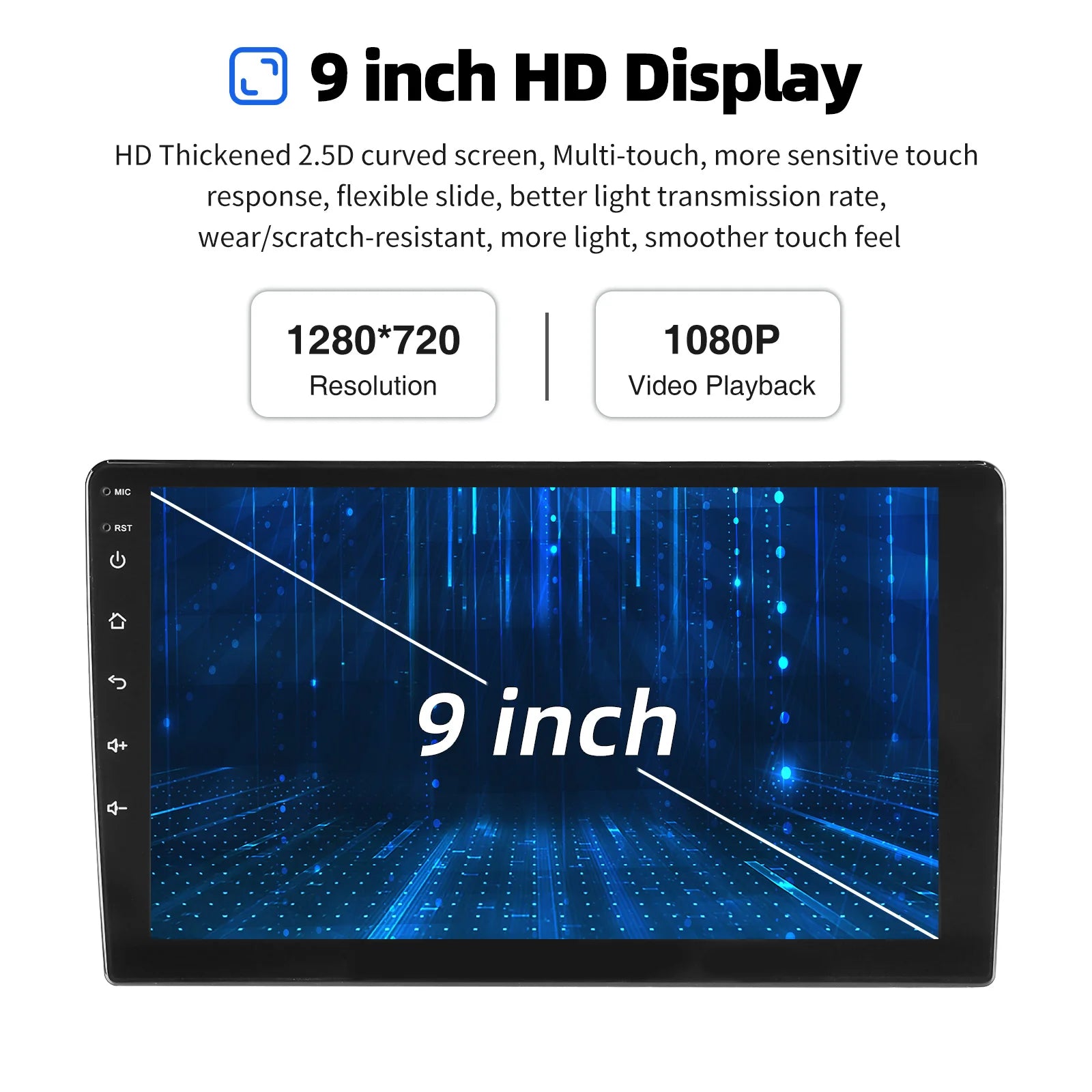 ESSGOO 7"/9"/10“ 2 DIN Android 14 4+64G Car Stereo Carplay Android Auto GPS SAT Navi Bluetooth FM RDS Radio WIFI Touchscreen