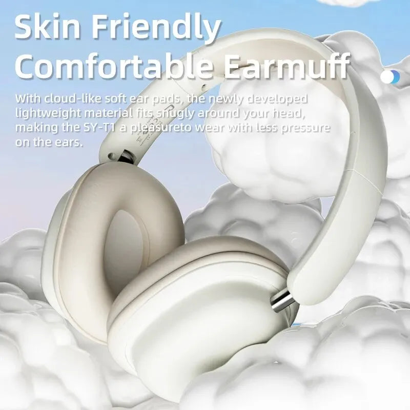 SY-T1 Foldable Wireless Headphones Lightweight Bluetooth 5.3 Earphone Pluggable Mic Stereo Music Game Headset For Friend Gifts