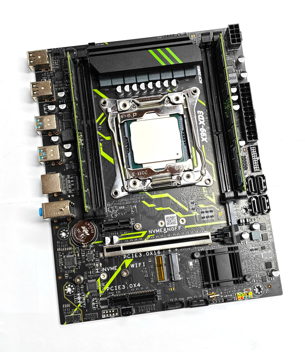 X99 DDR3 TPM 2.0 PIN Motherboard Combo kit Xeon E5 2673 2676 2666 2678 V3 2686 V4 CPU 32GB DDR3 1600MHZ Memory set c612 x99 kit