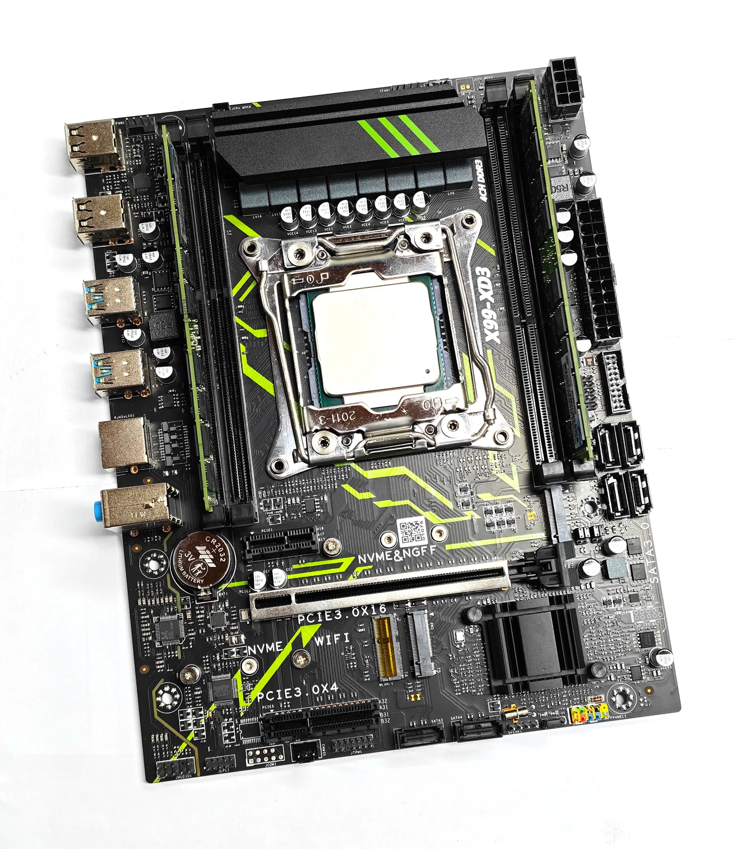 X99 DDR3 TPM 2.0 PIN Motherboard Combo kit Xeon E5 2673 2676 2666 2678 V3 2686 V4 CPU 32GB DDR3 1600MHZ Memory set c612 x99 kit