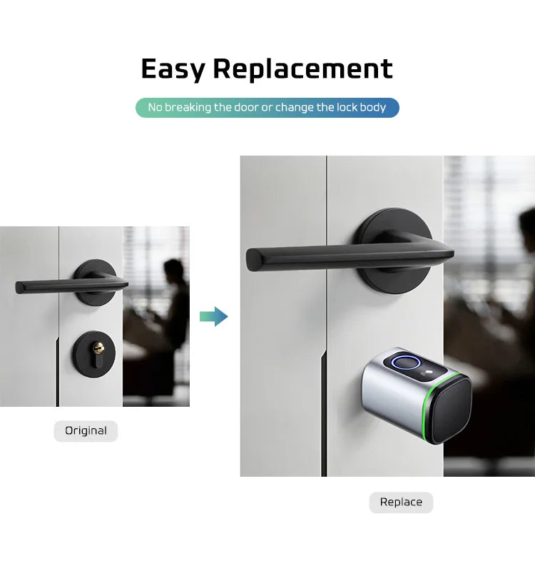 Euro Tuya Smart Fingerprint Electronic lock with Cylinder Tuya BLE Smart Euro lock Lock fechadura APP Remote Control Key Unlock