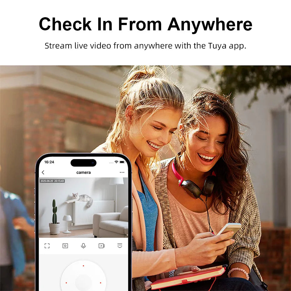 FUERS 5MP HD Indoor Security WIFI Camera For Baby Monitor Dog Camera Motion Detection Tuya Smart Home Works With Alexa