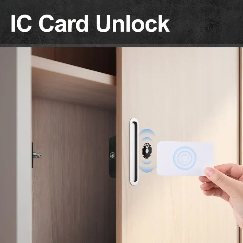 Tuya Bluetooth Smart Wood Cabinet Lock App Remote Control Monitoring Keyless IC Card Unlock Door Locker Furniture Drawer