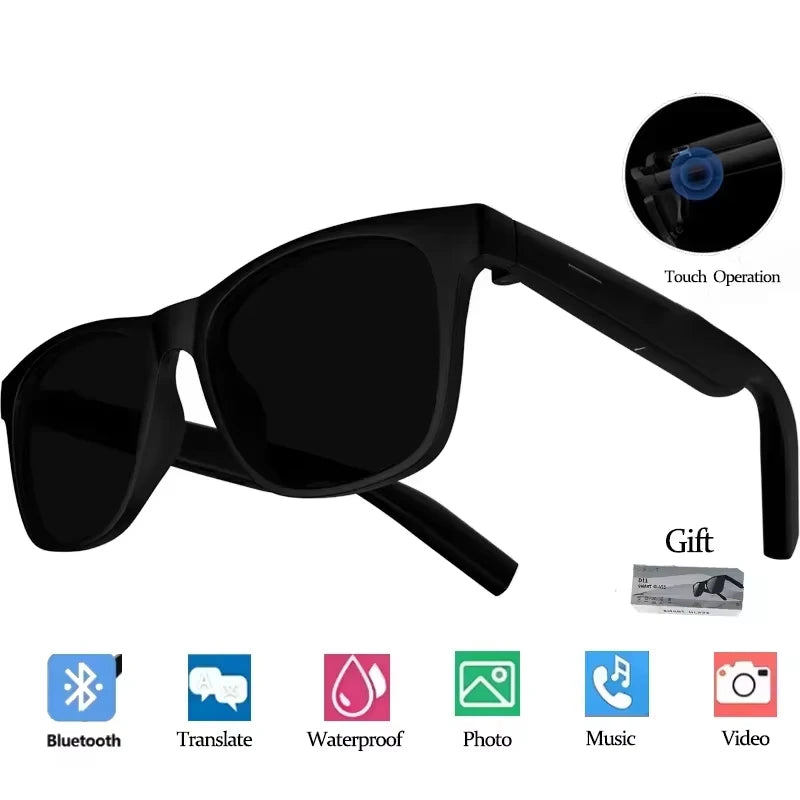 Lenovo AI Smart Glasses 8K 1600MP Touch Control Photo Recording Voice Assistant Translator Music Wireless Bluetooth Sunglasses
