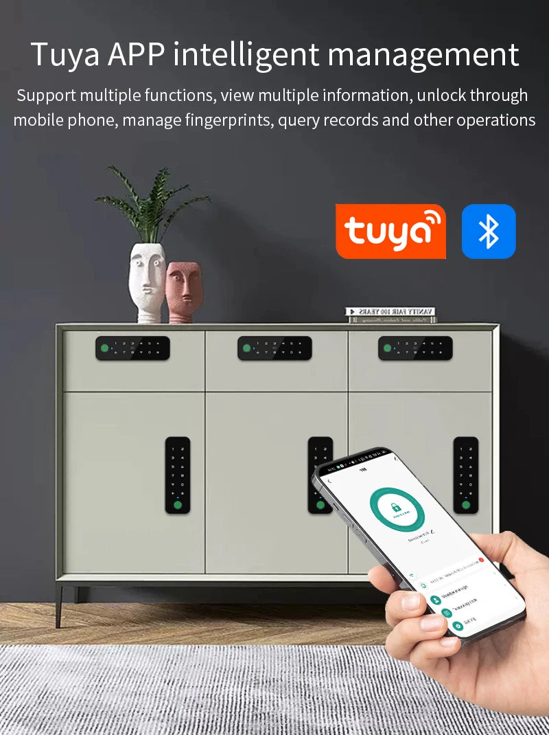 Tuya Cabinet Lock Invisible Electronic RFID Hidden Door lock Keyless Inivisble RFID Locker Castle Furniture Cabinet,Drawer Lock
