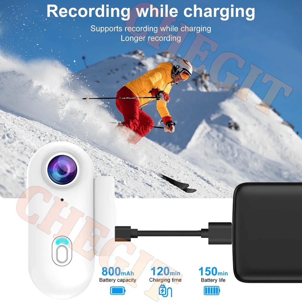 4K WiFi 1080P POV Magnetic Mini Action Camera Pocket Video Vlog Cam Helmet Motorcycle Bicycle Sports Holder Mount Recorder