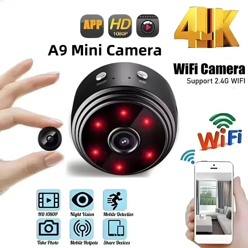 A9 Wifi Mini Camera 1080P Security Monitoring Wireless Remote Night Vision Video Surveillance Smart Home Mini DV Cam HD Camera