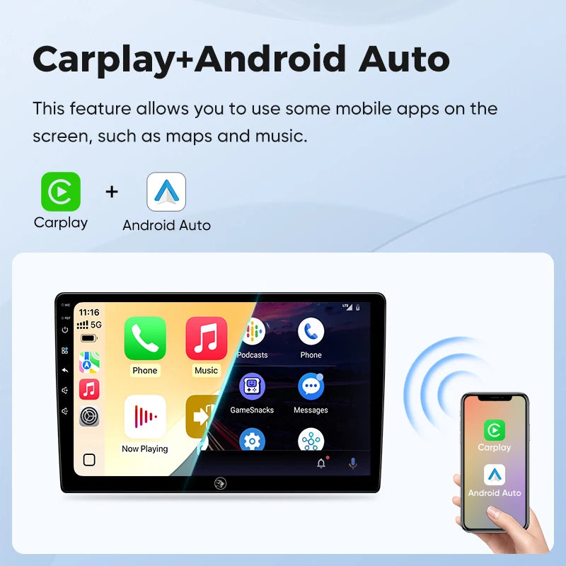 Ainavi Car Radio for Renault Clio 3 2005-2014 Wireless CarPlay Android Auto 4G Multimedia Player Navigation GPS 2din Autoradio