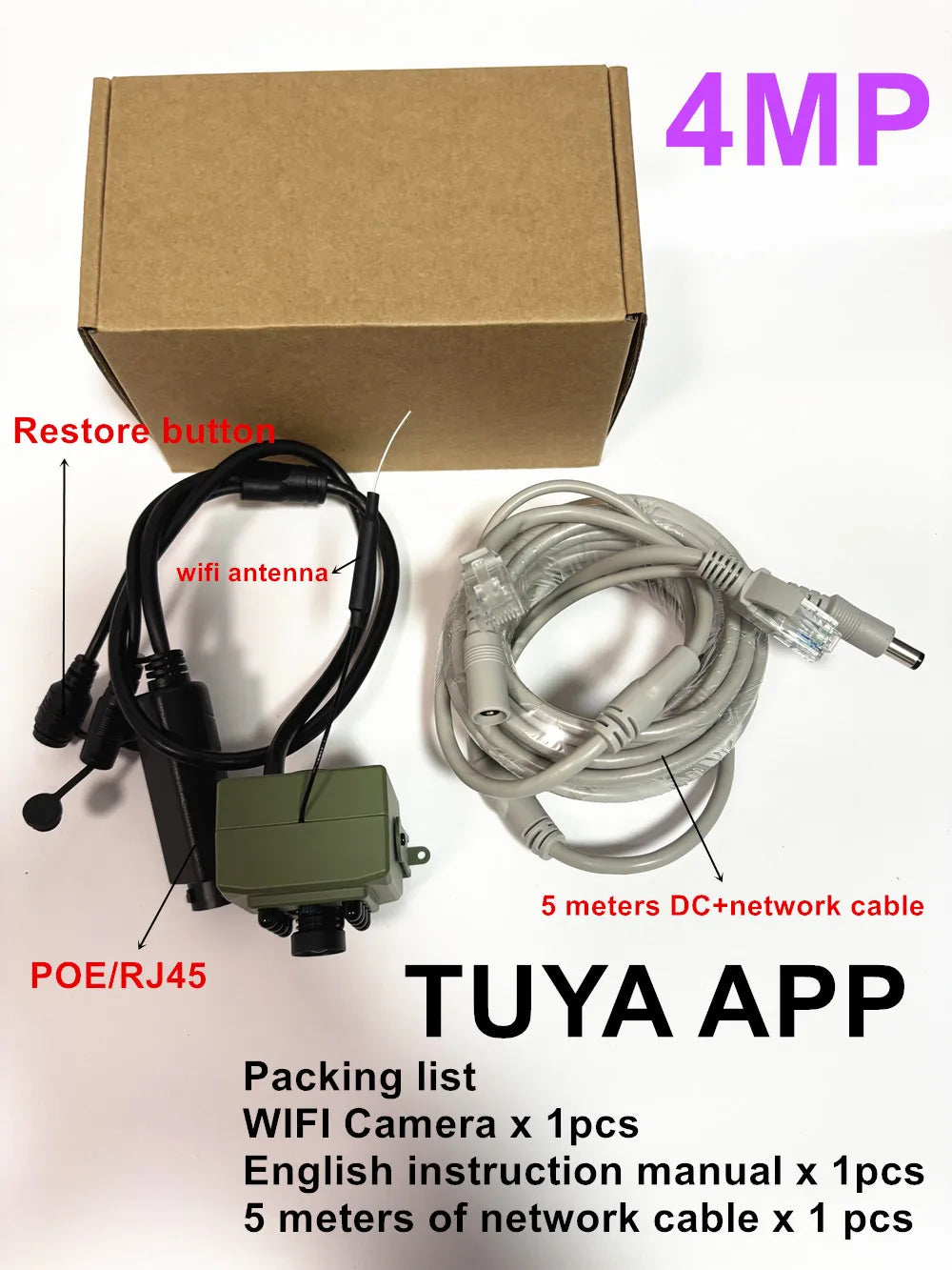 6MP 4MP POE 2K Tuya Mini Wireless WiFi IP Camera Bird Cage IRCUT Night Vision Small Size Bird Nest Home Security CCTV Smart Life