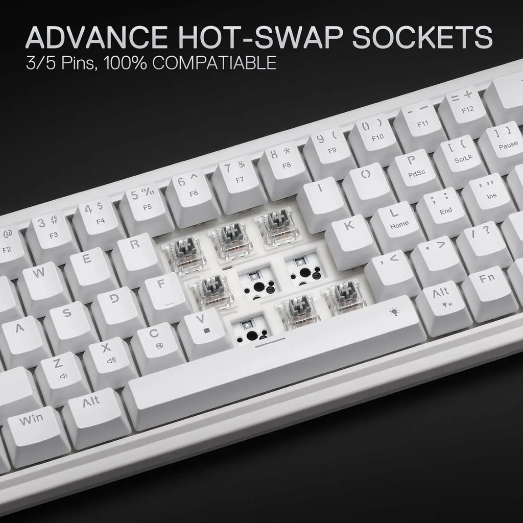 Redragon K709 65% Wired Gasket RGB 68 Keys Hot-Swap Mechanical 3-Layer Noise Dampening Gaming Keyboard