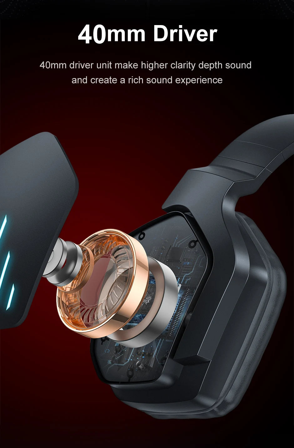 ONIKUMA Wireless Gaming HeadsetNoise Cancelling Earphone Headset Gaming Headphone With Microphone RGB B60  For PS5 PS4 PC Mac