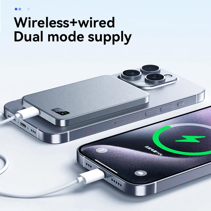 VIVO Magnetic Wireless 50000mAh Power Bank PD22.5W Super Fast Charging External Battery for Magsafe For iPhone Huawei Samsung