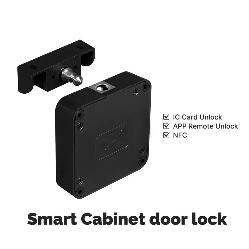 Tuya Bluetooth Smart Wood Cabinet Lock App Remote Control Monitoring Keyless IC Card Unlock Door Locker Furniture Drawer