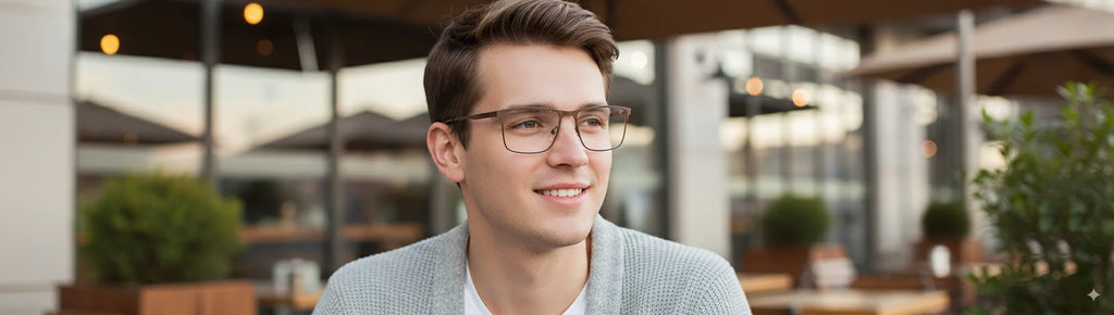 ZENOTTIC Titanium Progressive Prescription Glasses Men Square Anti Blue Light Photochromic Eyewear Optical Myopia Eyeglasses