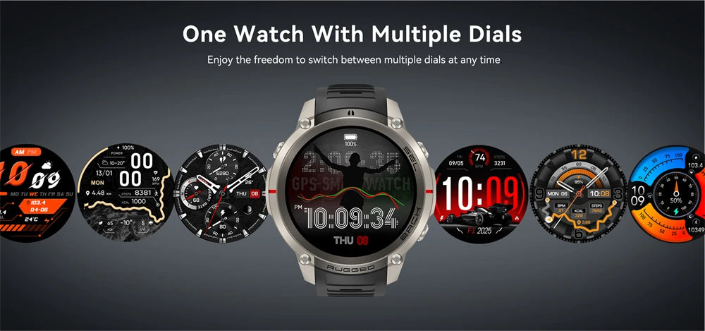 Outdoor Tactical GPS Smart Watch Offine Map Compass Heart Rate Monitor Fitness Tracker 5ATM Waterproof Adventure Sports Watches