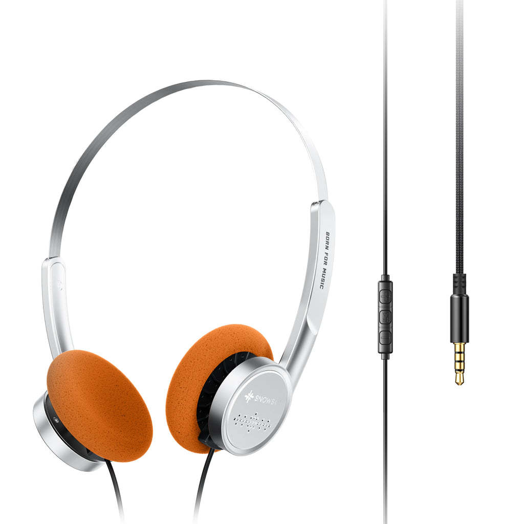 Snowsky/FiiO Wind 3.5mm ON-Ear Headphones for Recording Gaming with Microphone, 40mm Diaphragms driver,HiFi Sound