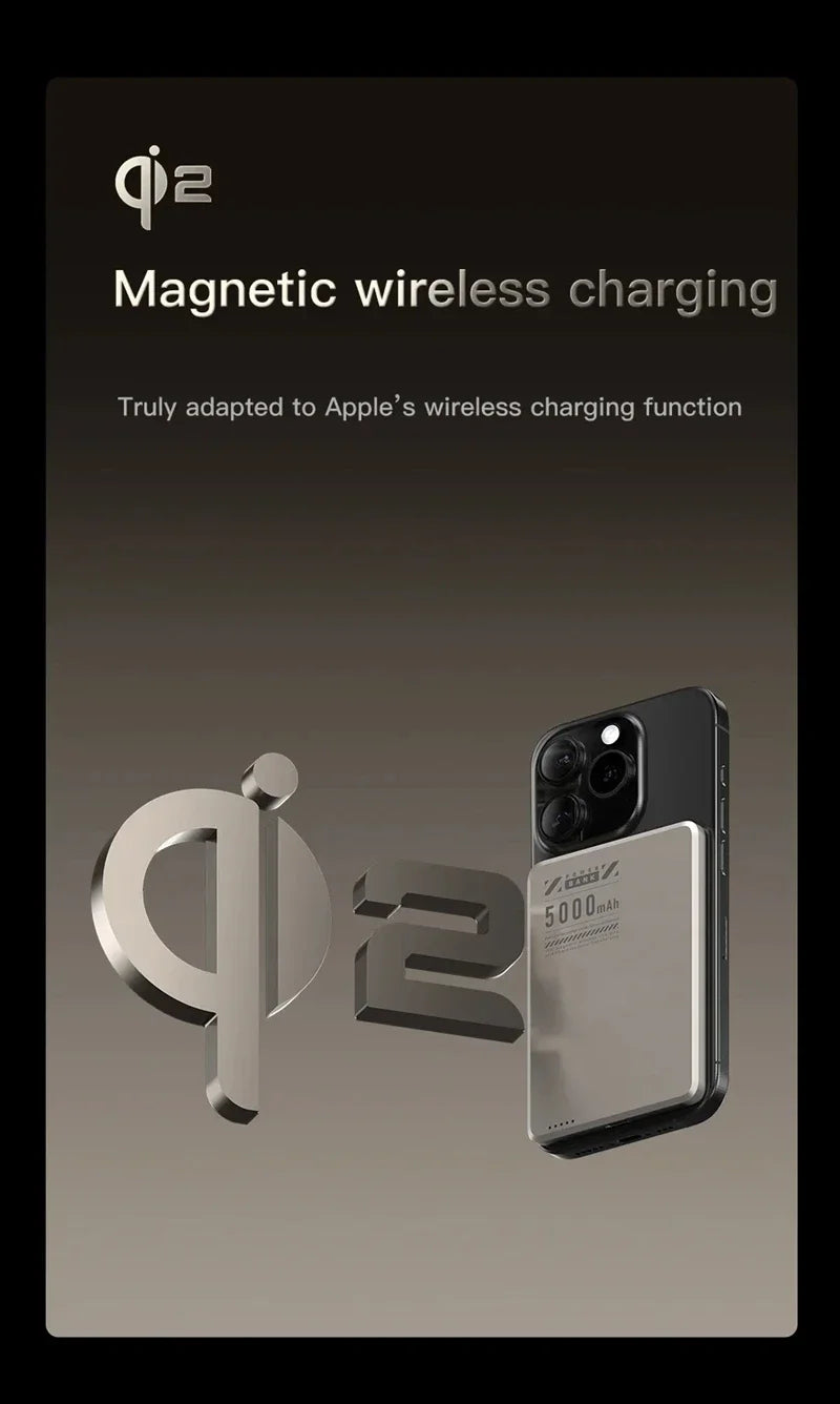 Lenovo 10000mah Magnetic Power Bank Ultra Slim Qi2 Wireless Power bank Portable External Battery for Magsafe for iPhone Samsung