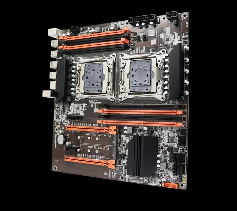 SOYO X99 Dual CPU Gaming Motherboard Set lntel Xeon E5 2680 V4&DDR4 64GB (4*16GB) LGA2011-3 M.2 NVME for Server Computer Host