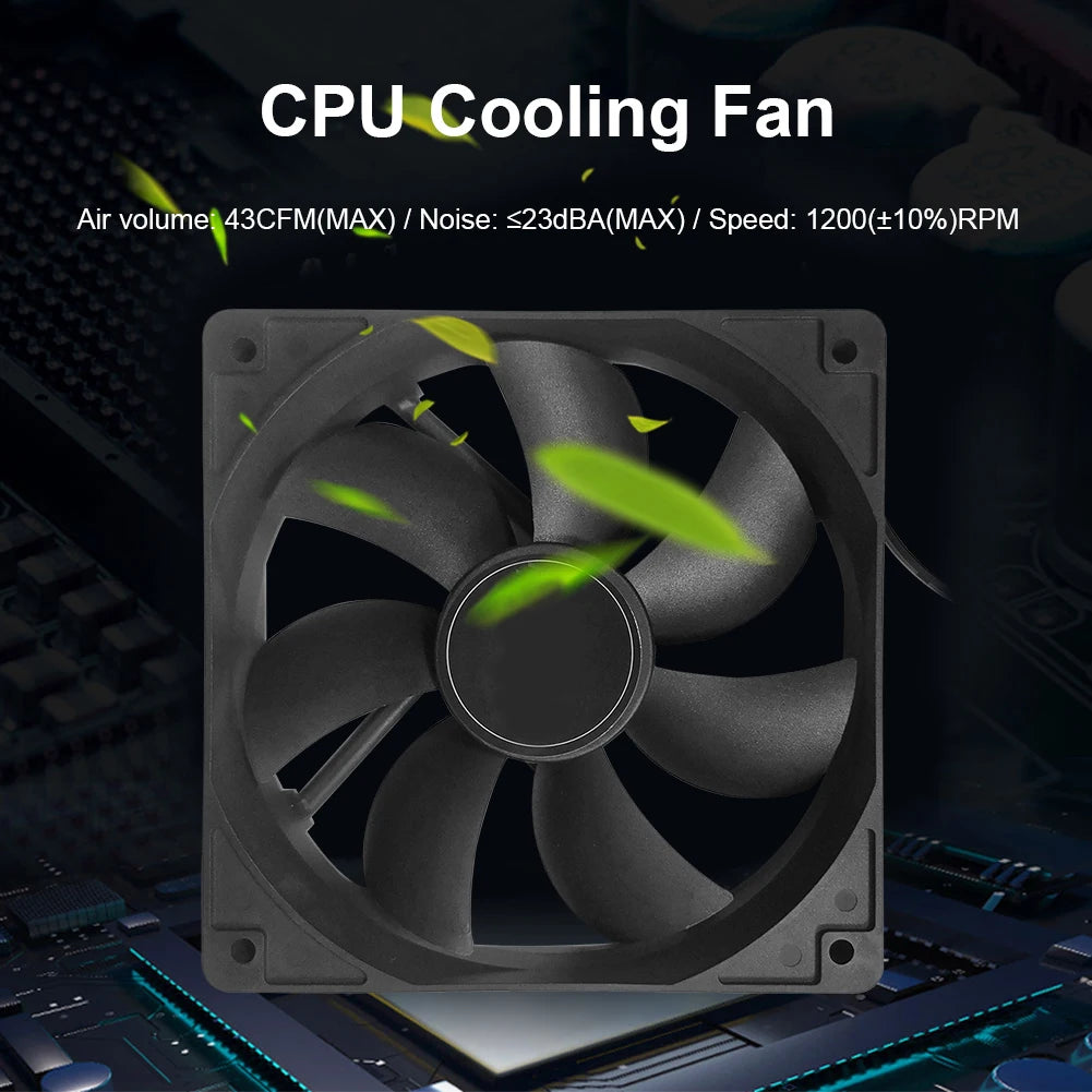 120mm 4 Pin PC Computer Case Cooling CPU Cooler Fan DC 12V Quiet Silent Radiator Heatsink