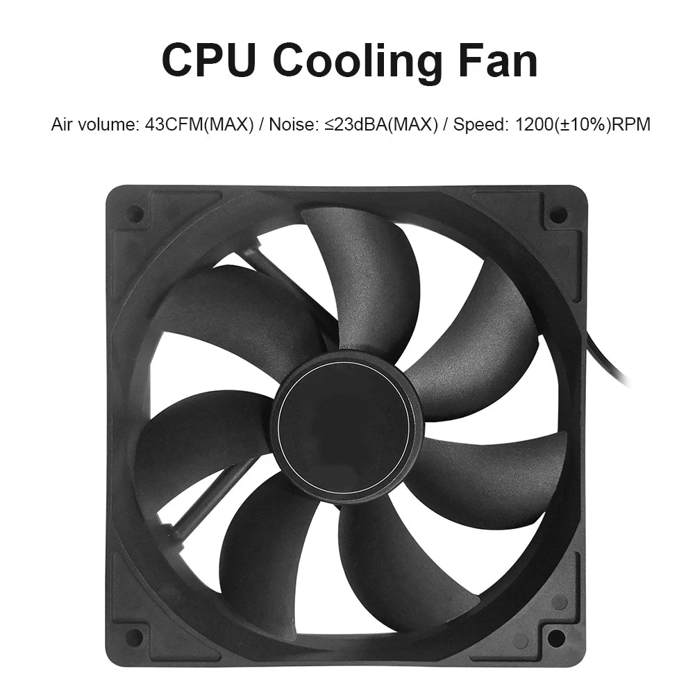 120mm 4 Pin PC Computer Case Cooling CPU Cooler Fan DC 12V Quiet Silent Radiator Heatsink