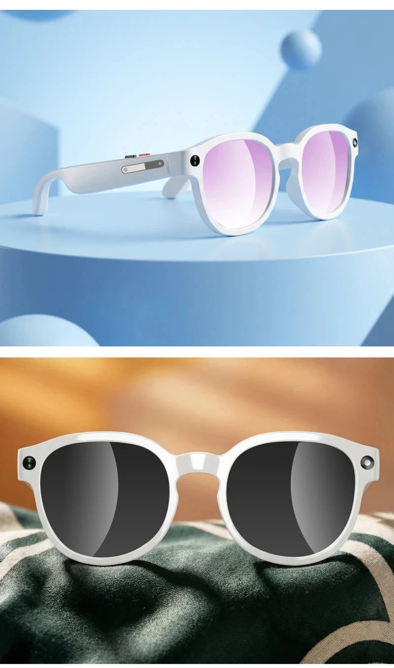 Lenovo AI Smart Glasses 8MP HD Camera 8K Shooting Image AI Translation Bluetooth Call Recording Music Smart SunglassesGifts 2026