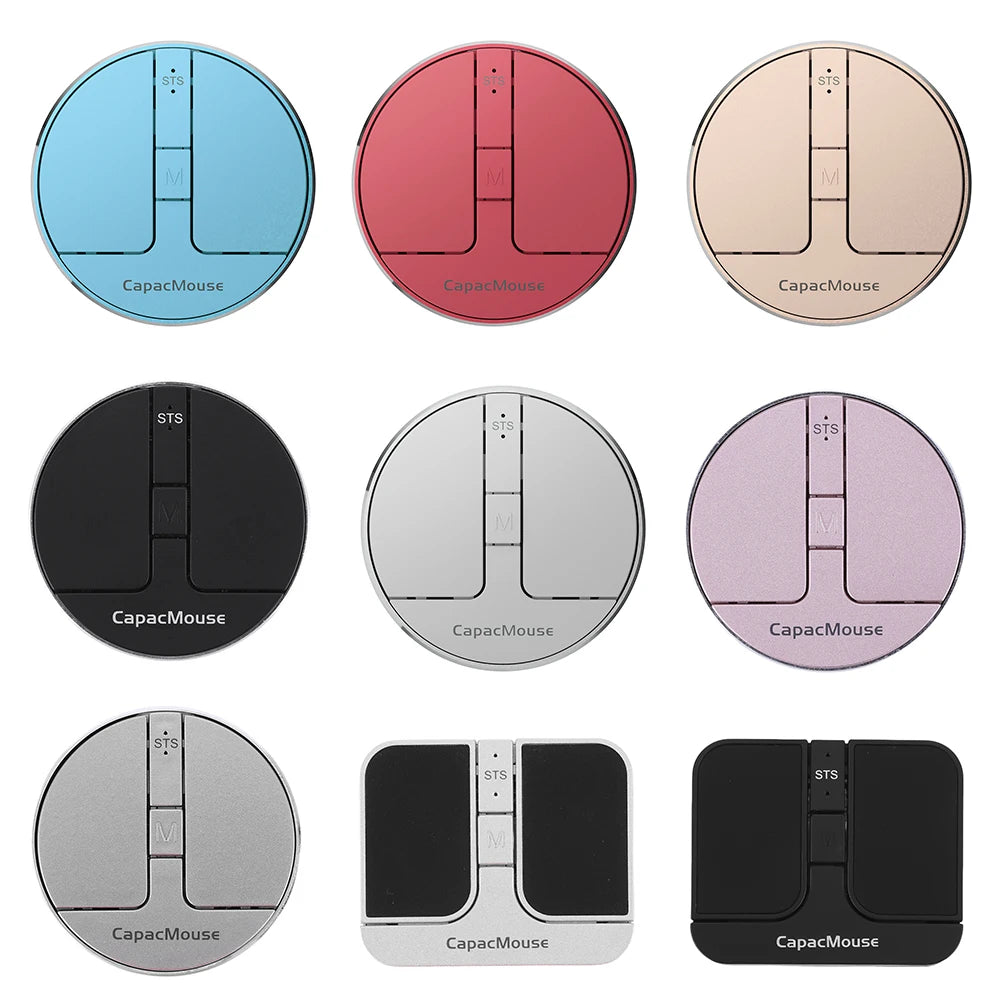 Wireless Mouse 3 Mode Bluetooth5.2/2.4G/USB Mini Capacitive Mice Ultra Thin Wireless Computer Mouse Adjustable DPI for PC Laptop