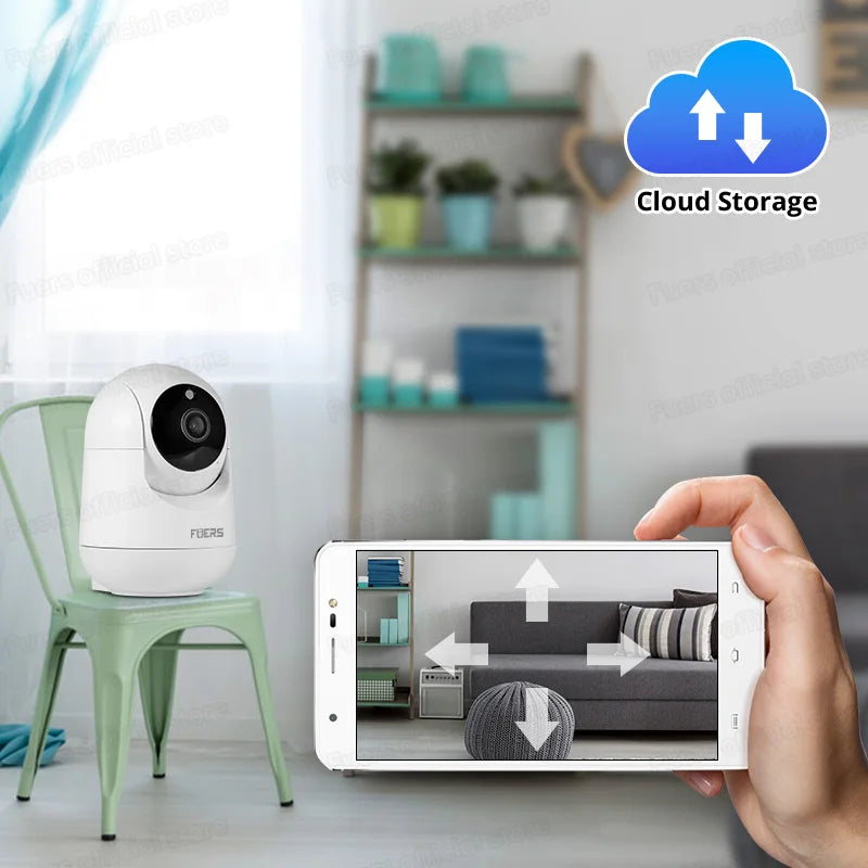 FUERS 5MP HD Indoor Security WIFI Camera For Baby Monitor Dog Camera Motion Detection Tuya Smart Home Works With Alexa