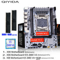 QIYIDA X99 Motherboard Set Kit LGA2011-3 Xeon E5 2680 V4 DDR4 16GB(2x8gb) PC4 SATA PCI16x3.0 NVME M.2 Gaming Computer
