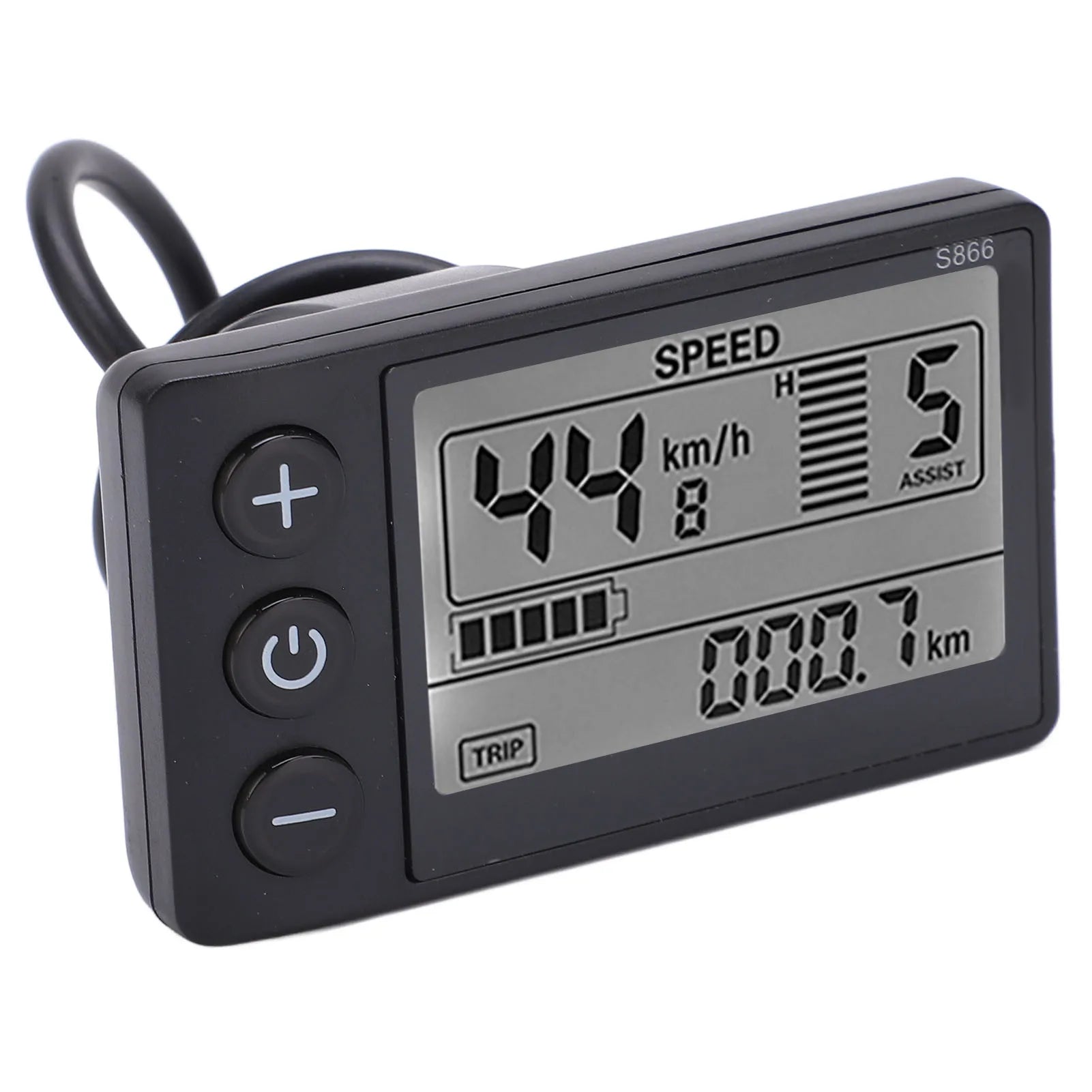 S866 Electric Bike LCD Display Electric  S866 LCD Display Meter 24V 36V 48V Control Panel with Waterproof Plug