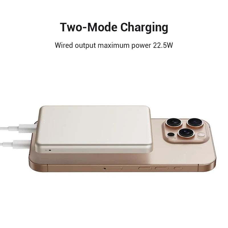 Xiaomi Ultra Slim Magnetic Power Bank 5000mAh WPB0507S Qi 7.5W Wireless Charger for Xiaomi 14 15 iPhone 15 16 MagSafe Charging